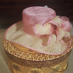 Pink & Cream Ladies Kentucky Derby Hat